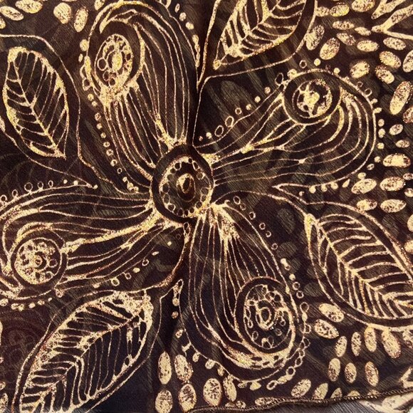 VTG Lane Bryant Womens Plus 26/28 Brown Floral Print Baby Doll Y2K Made in USA - Picture 9 of 15